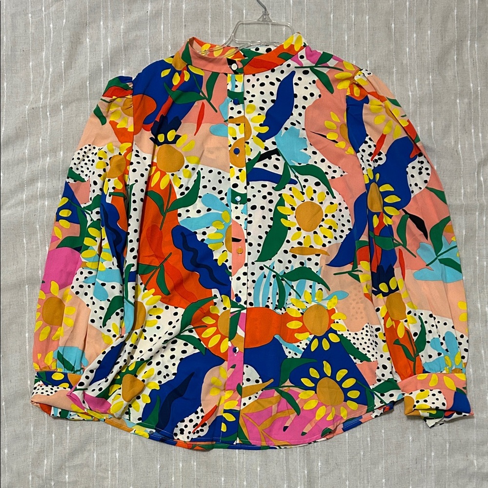 Colorful Floral Women's Blouse
